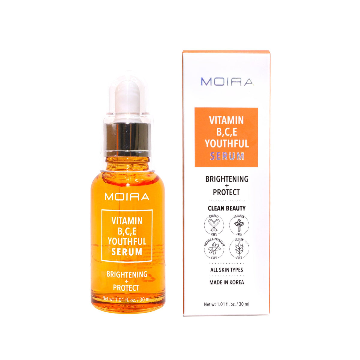 SERUM VITAMIN B,C,E YOUTHFUL SERUM MOIRA Moca Cosméticos