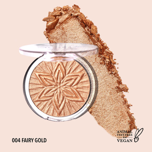 ILUMINADOR SUN GLOW FACE & BODY HIGHLIGHTER (004, FAIRY GOLD) - MOIRA