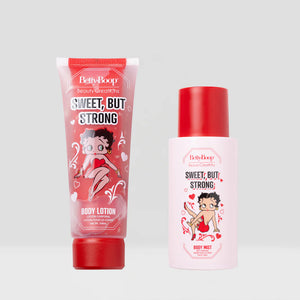 SET BETTY BOOP "SWEET BUT STRONG" BODY MIST AND LOTION SET  BEAUTY CREATIONS