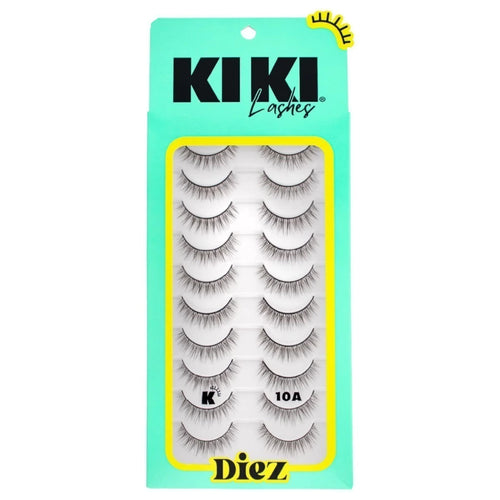 PAQUETE DE DIEZ 10A PESTAÑAS KIKI LASHES