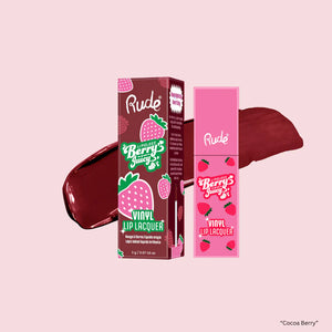 BERRY JUICY VINYL LIP LACQUER RUDE COSMETICS