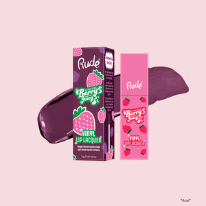 BERRY JUICY VINYL LIP LACQUER RUDE COSMETICS