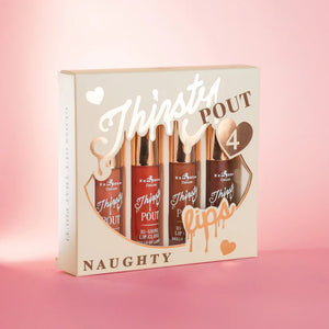 SET DE 4 GLOSS THIRSTY POUT NAUGHTY ITALIA DELUXE