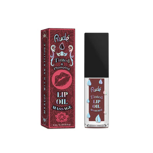LIP OIL MASSAGE TINTED & PLUMPING LIP OIL RUDE COSMETICS