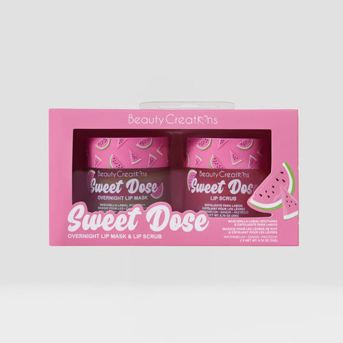 SWEET DOSE OVERNIGHT LIP MASK & LIP SCRUB SET BEAUTY CREATIONS