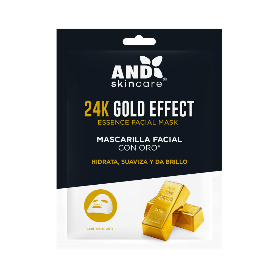 MASCARILLA FACIAL CON ESENCIA DE ORO 24K GOLD EFFECT AND BY APPLE ACCESORIES