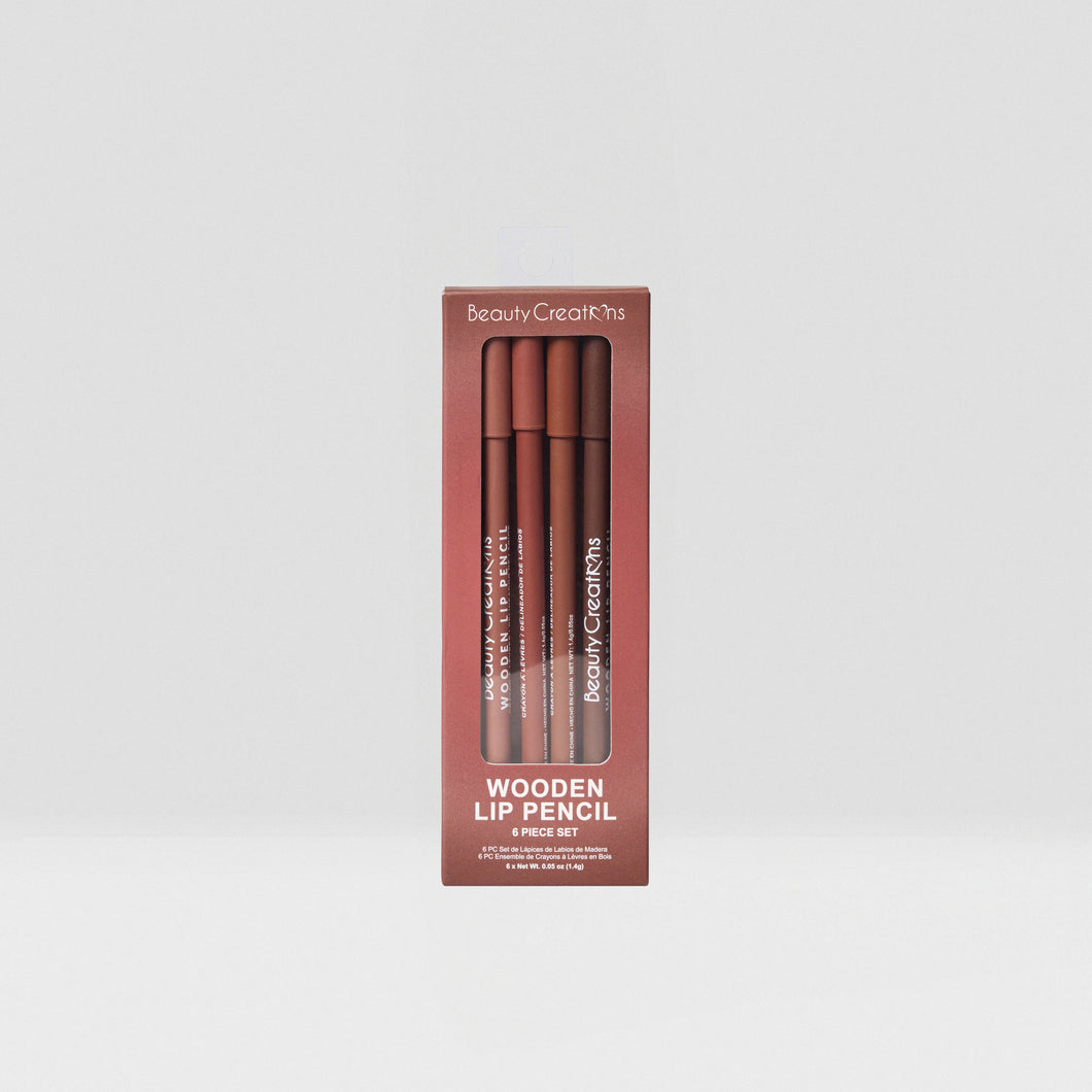 SET WOODEN LIP PENCIL SET BEAUTY CREATIONS