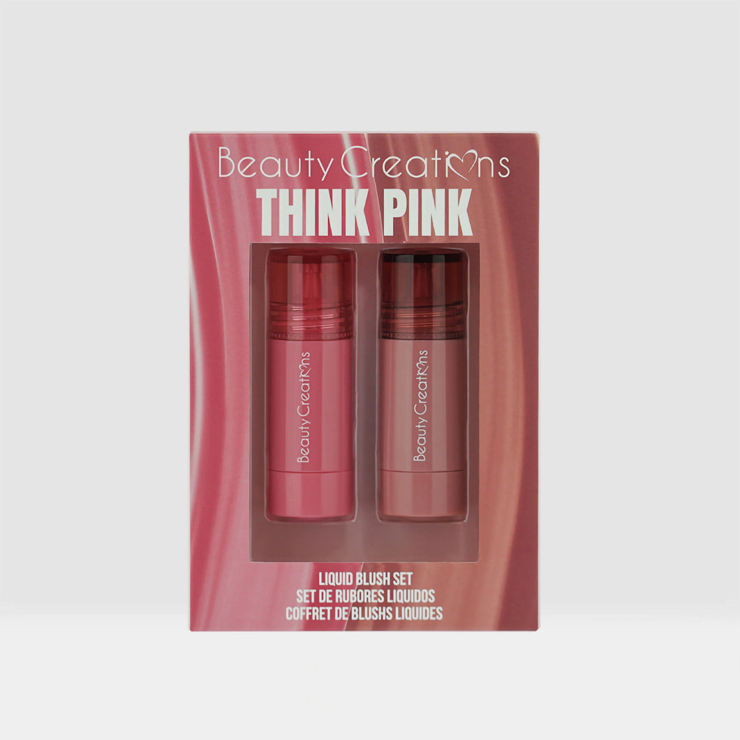 SET DE RUBORES THINK PINK LIQUID BLUSH SET BEAUTY CREATIONS