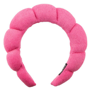 SET PARA SKINCARE DIADEMA Y MUÑEQUERAS HOT PINK CALA