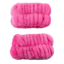 Cargar imagen en el visor de la galería, SET PARA SKINCARE DIADEMA Y MUÑEQUERAS HOT PINK CALA
