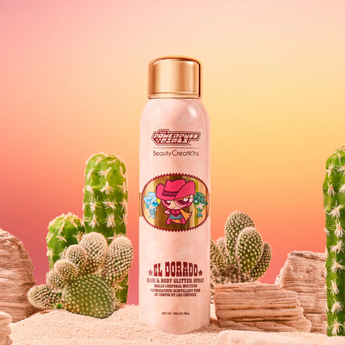 HAIR & BODY GLITTER SPRAY EL DORADO THE POWERPUFF GIRLS X BEAUTY CREATIONS