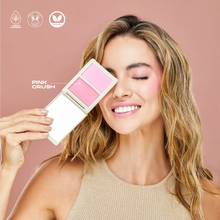 Cargar imagen en el visor de la galería, RUBOR EN DÚO ALLURE CREMA Y POLVO COMPACTO ATENEA BEAUTY