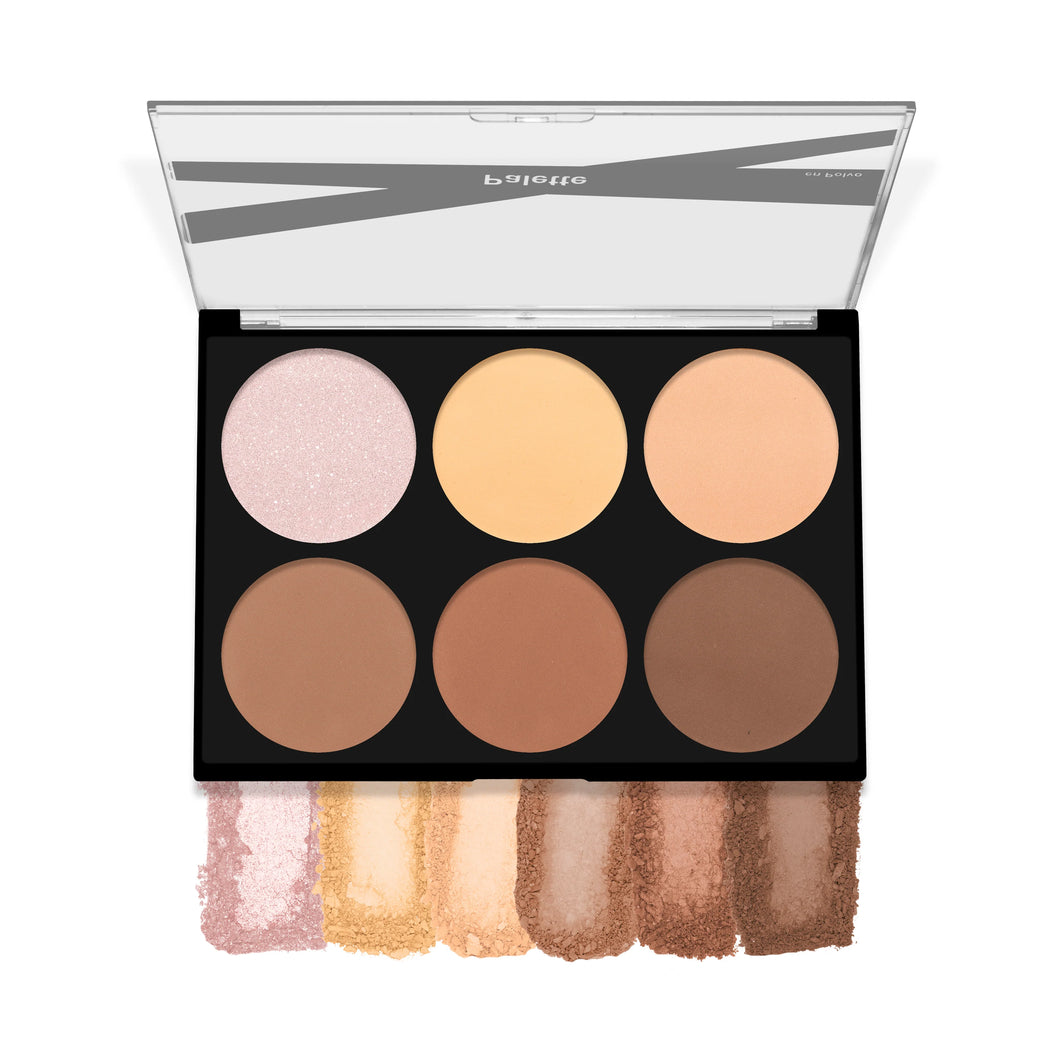 PALETA DE ILUMINADOR Y CONTORNO HIGHLIGHT CONTOUR PALETTE - ADARA PARIS