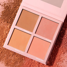Cargar imagen en el visor de la galería, PALETA DE RUBORES BLUSHED COLOR QUAD TONO MEDIUM BEBELLA