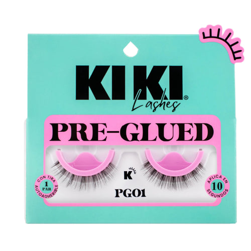 PAR DE PESTAÑAS PG01 PRE GLUED KIKI LASHES