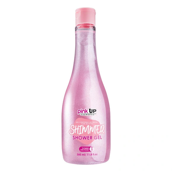SHIMMER SHOWER  FLOWERS AND ROSES PINK UP