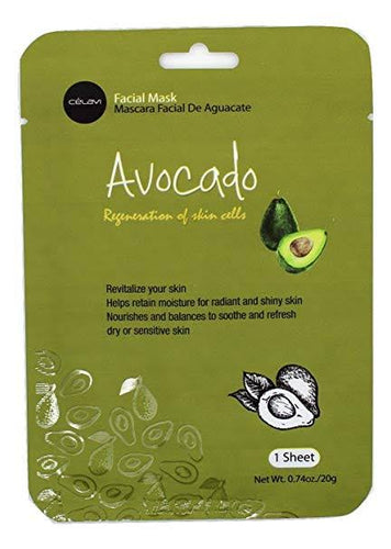 MASCARILLA CELAVI  AVOCADO FACIAL SHEET MASK