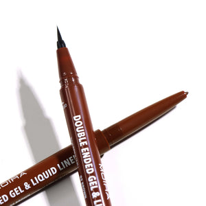 DOUBLE ENDED GEL & LIQUID LINER 002 BROWN MOIRA