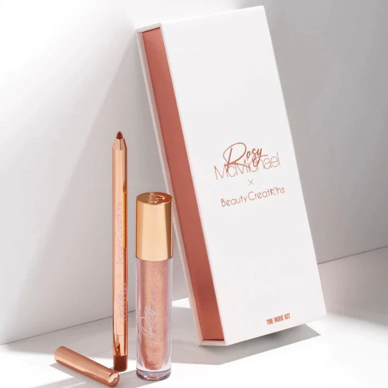 KIT DE LABIOS THE NUDE KIT  ROSY MCMICHAEL X BEAUTY CREATIONS